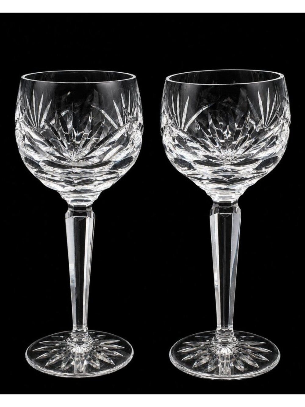 Set Of 2 Waterford Ashling 7.5"  Hock Wine Glasses Rare!